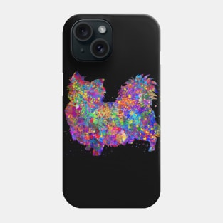 Chihuahua long hair dog watercolor Phone Case