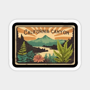 Beautiful California Canyon of Fern Canyon Hiking Trails Magnet