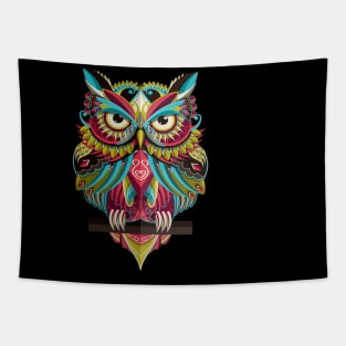 Colorful owl Tapestry