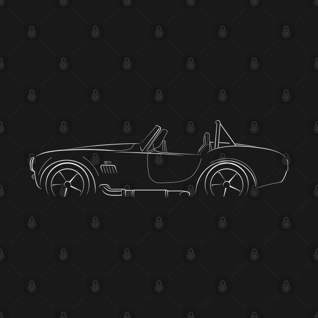 front/profile Ford Cobra - stencil, white by mal_photography