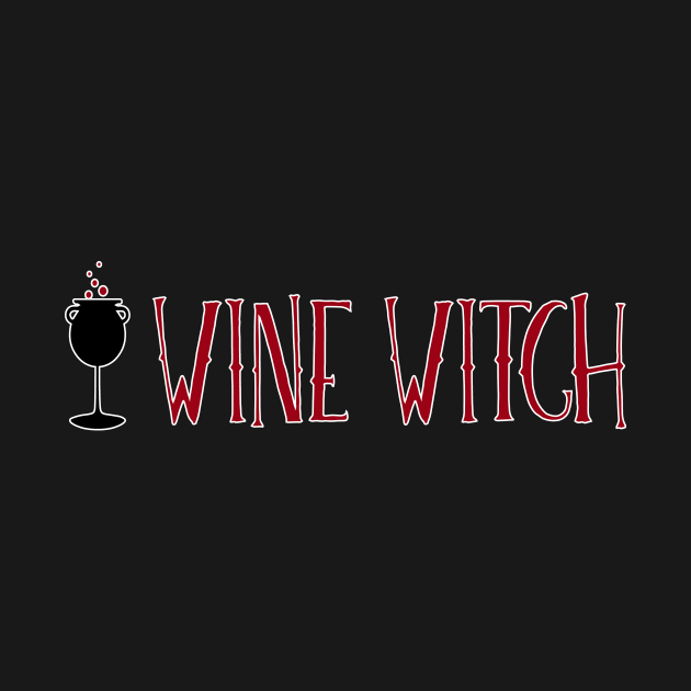 Wine Witch Cheers Halloween by Gregorous Design