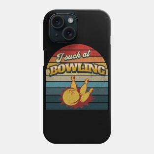 I Suck at Bowling Retro Vintage Sunset Phone Case