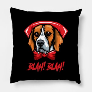 Beagle Halloween Vampire Pillow