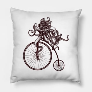 Penny Farthing Octopus Cycling Pillow