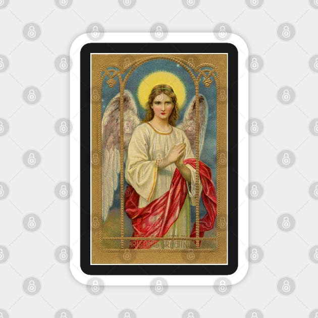 Vintage Christmas Greetings Angel Magnet by RetroSalt