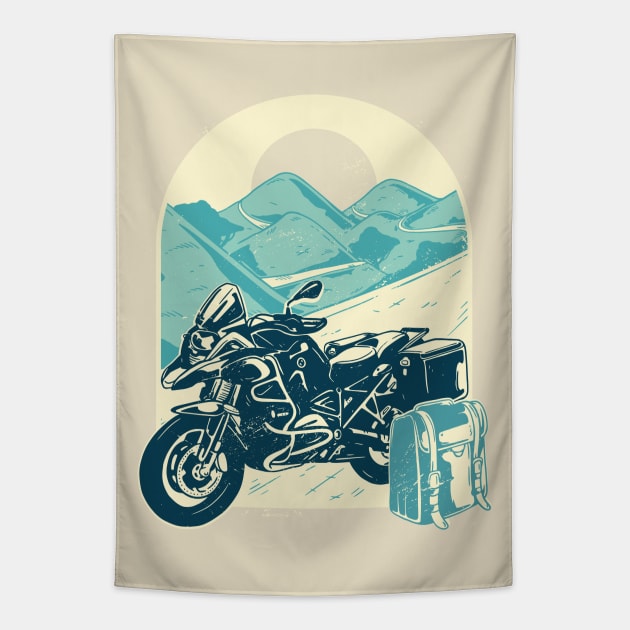 Retro Biking Tapestry by Urban_Vintage