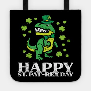 Happy St Pat Rex Dino Saint Patricks Day Trex Tote