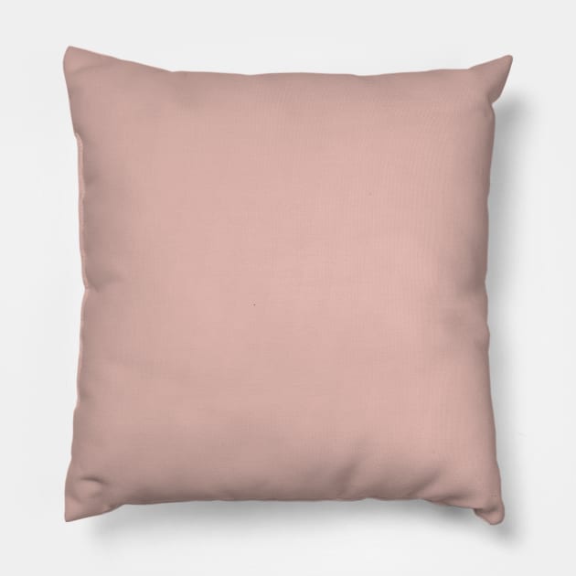 Minimalist pale dusty pink colorblock Pillow by Merch ArtsJet