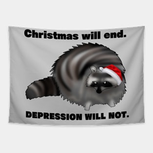 Christmas Trash Panda Tapestry