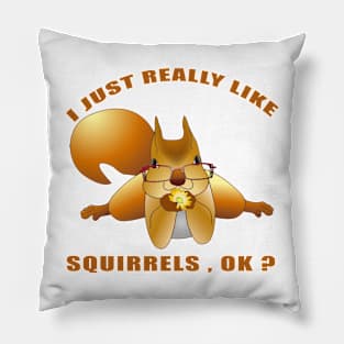 I Just Really Like Squirrels Ok funny gift idea Pillow