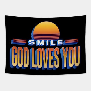 Smile - God Loves You Tapestry