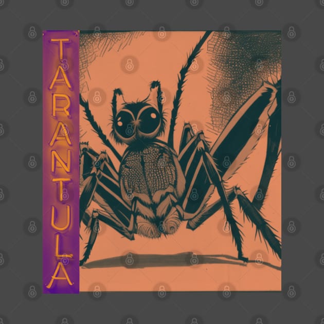 Burnt Orange NEON TARANTULA by The Illegal Goat Company