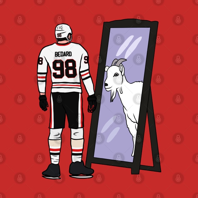 Connor Bedard Mirror GOAT by rattraptees