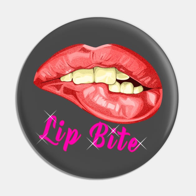 Lip Bite Pin by djhayvee