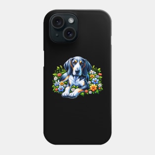 Bluetick Coonhound Floral Phone Case