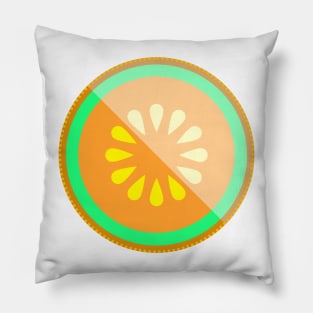 Cantaloupe Melon Halved Pillow