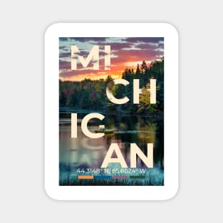 Michigan Travel Poster Magnet