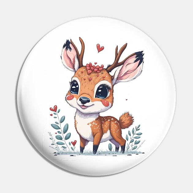 Minimal Cute Baby Deer Pin by Imagination Gallery