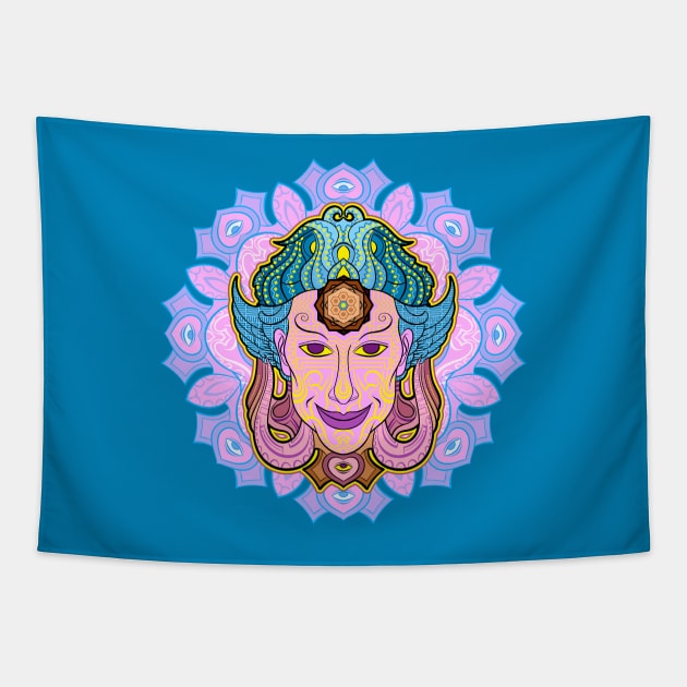 Goddess of Love Tapestry by Koko Ricky