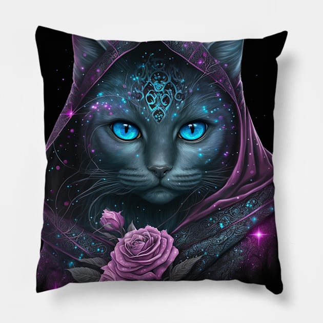 Alluring British Shorthair Cat Pillow by Enchanted Reverie