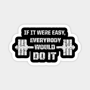 Workout Fitness Chalenge Quote Magnet