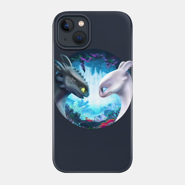 Toothless and Light Fury (How to Train Your Dragon 3) - Light Fury - Phone Case