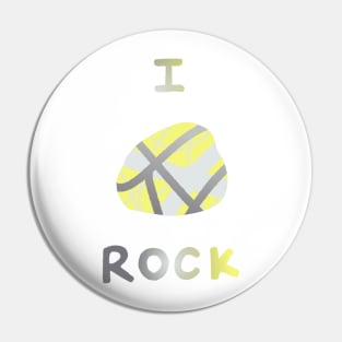 Pride rocks - demigender Pin