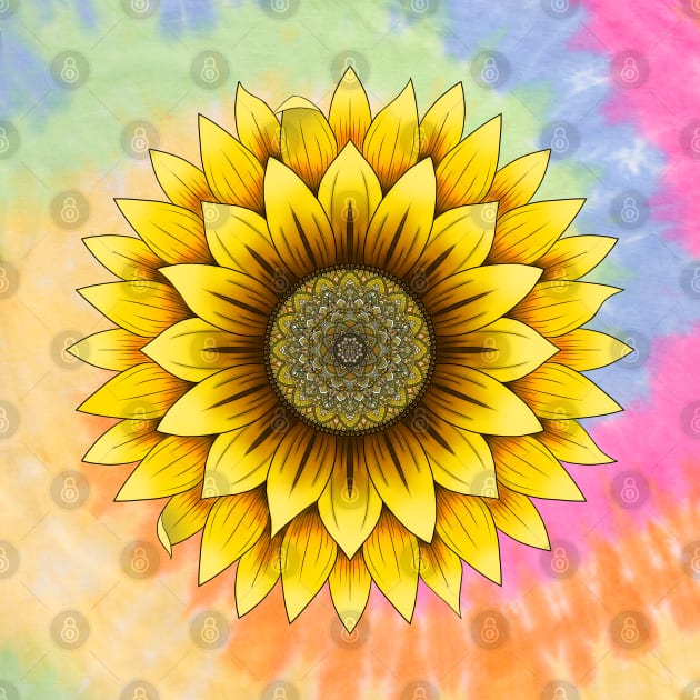 Sunflower Mandala by SheaBondsArt