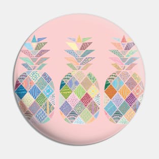 Mandala Pineapple Doodle Pattern in Pastel Colours Pin