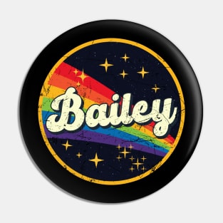 Bailey // Rainbow In Space Vintage Grunge-Style Pin