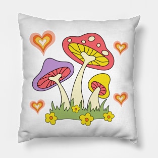 Groovy Mushroom Love Pillow