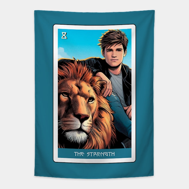 the strength - house of anubis tarot card Tapestry by sadieillust