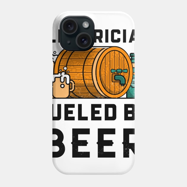 Funny Electrician Beer Lover Design Phone Case by Big Jack Tees