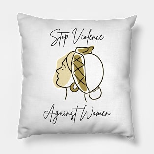 International day of the elimination of violence against women- LineArt Pillow