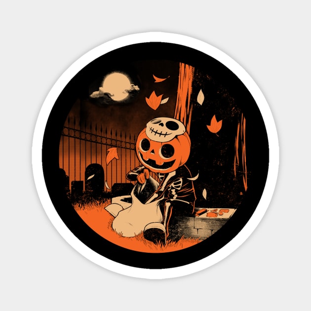 Halloween Pumpkin Kid Magnet by Jayship Earth