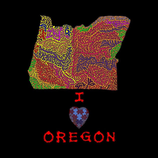 I Love Oregon by NightserFineArts