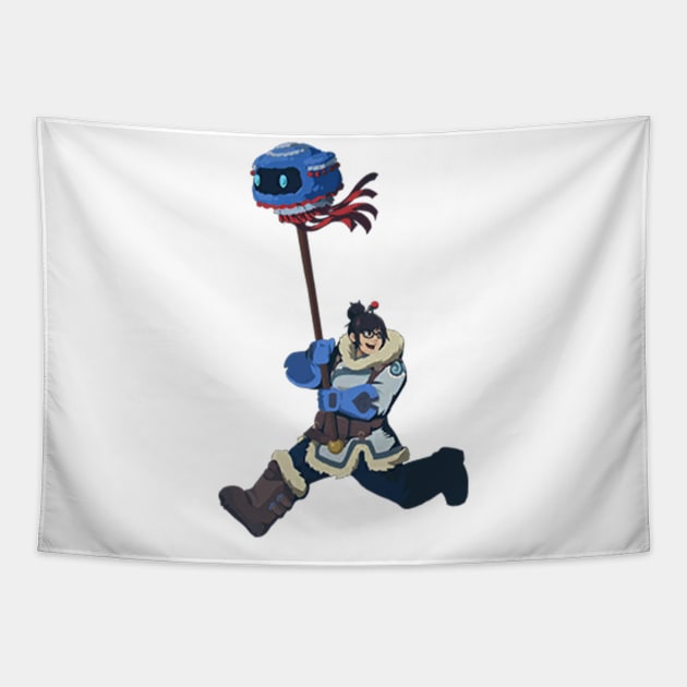 Mei Dragon Dance Tapestry by Genessis