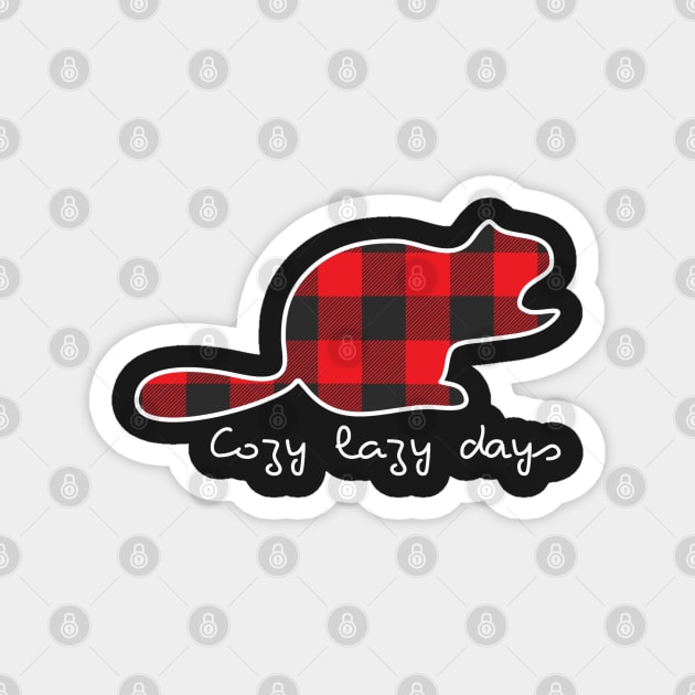 Cozy Lazy Days Beaver Magnet by faiiryliite