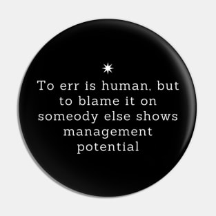 Management Potential Pin