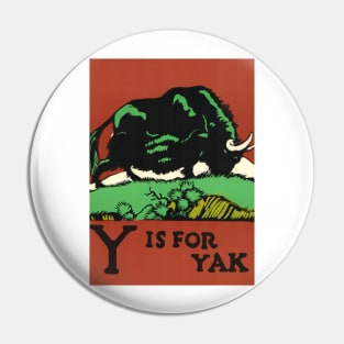 Y is for Yak:  ABC Designed and Cut on Wood by CB Falls Photographic Print Pin