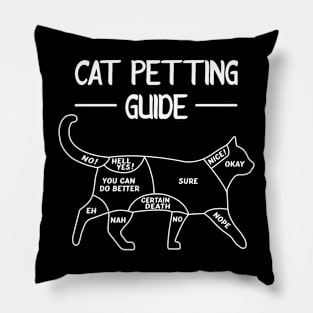 Cat Petting Cuddling Guide Funny Cat Lover Funny Pillow