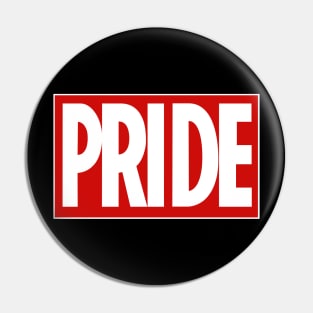 PRIDE. Celebrate Pride with this bold red logo design Pin