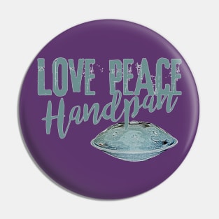 Message - LOVE PEACE Handpan UFO Pin