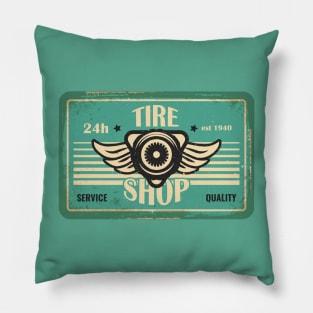 Tire Shop Pillow