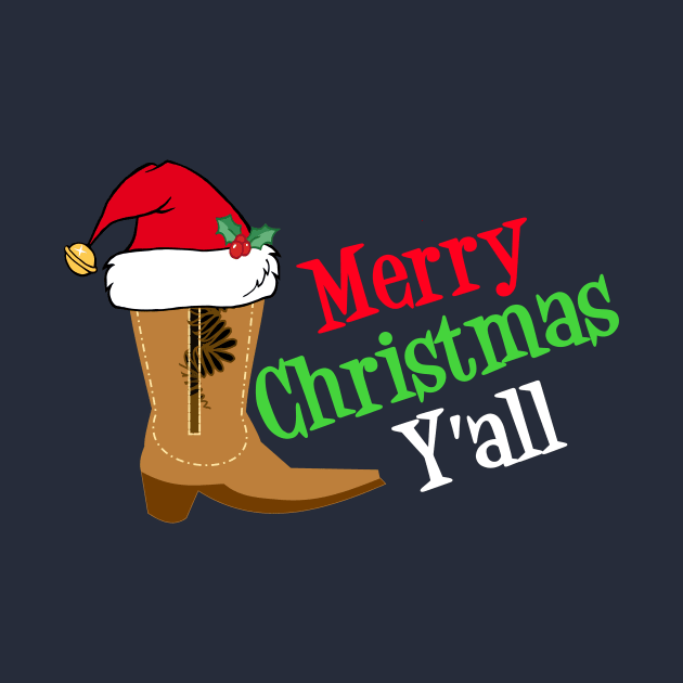 Merry Christmas Yall Cowboy by epiclovedesigns