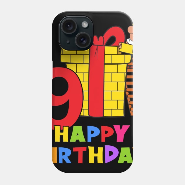 9th Birthday Party 9 Year Old Nine Years Phone Case by KidsBirthdayPartyShirts