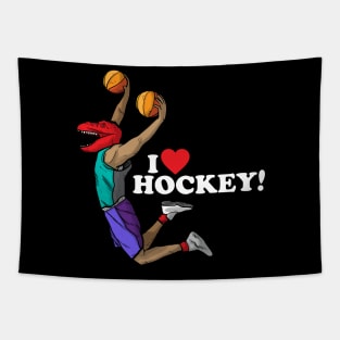 I Heart Hockey Tapestry