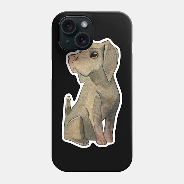 Lavender Watercolor Weimaraner Phone Case by floralfrolic