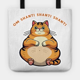 om shanti shanti shanti - fat cat Tote