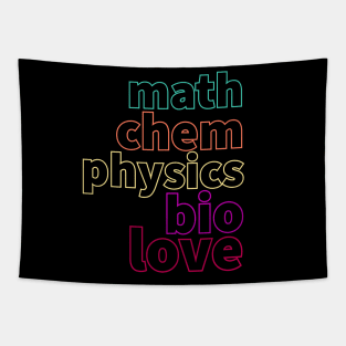 Retro Science Love Tapestry